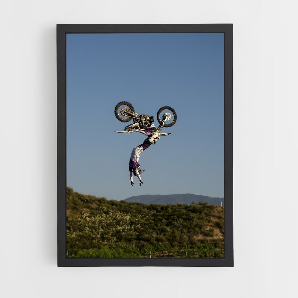 Poster Trickster à Moto – affiche Motocross freestyle (vue 2)